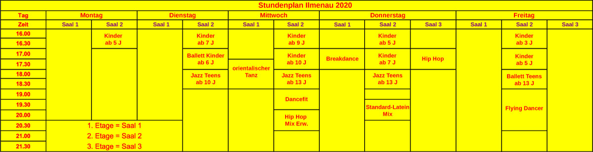 Stundenplan 2020